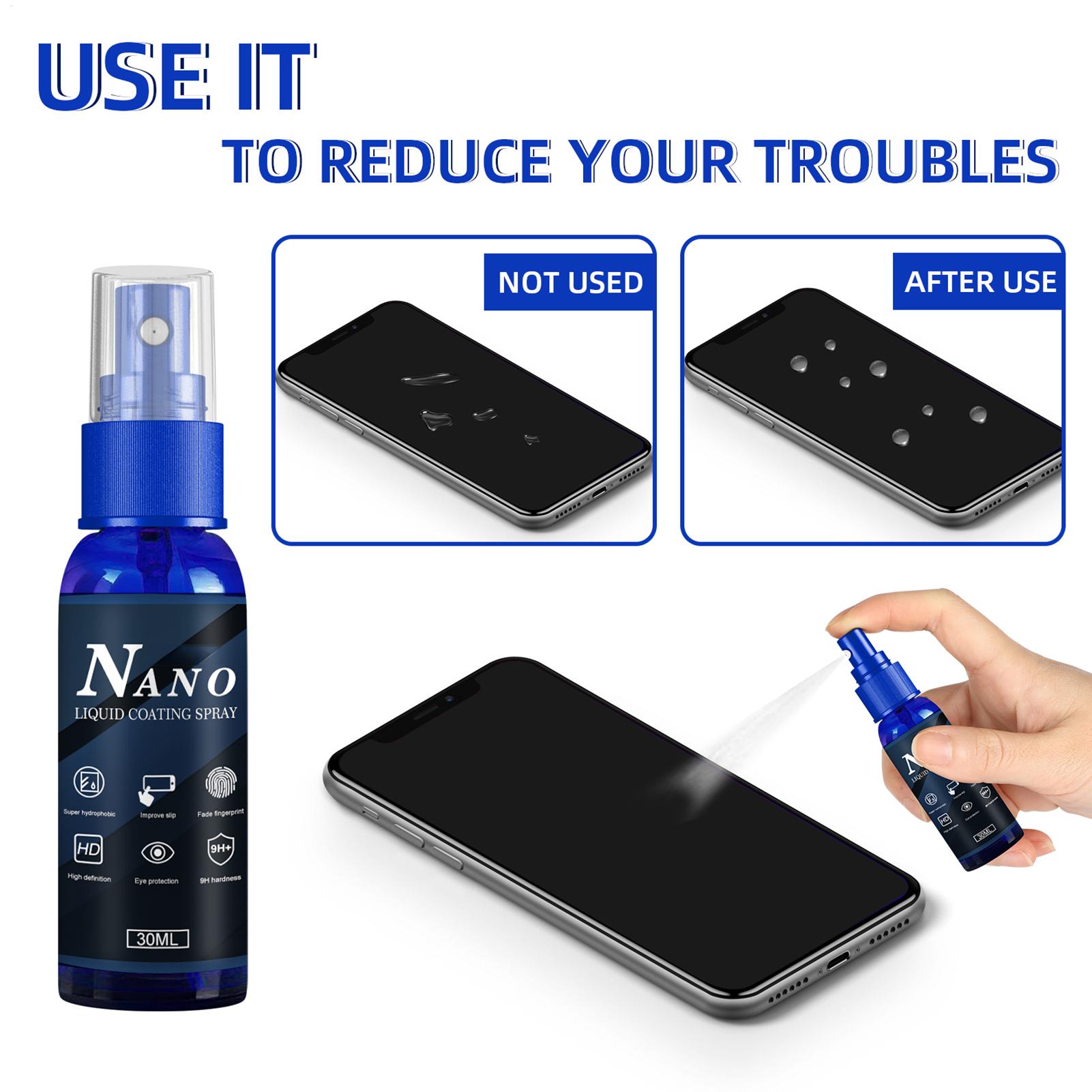 Oleophobic Coating Spray - 30ml Anti-Scratch Coating Protections Spray Hydrophobic