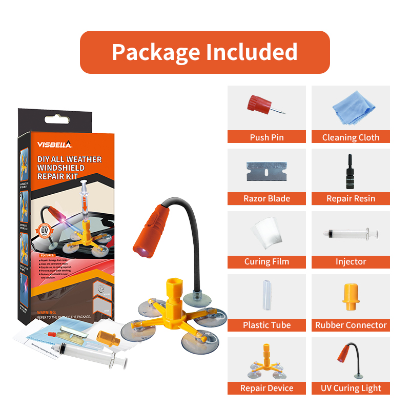 Liquid Uv Glue Kit - Visbella Car Windshield Repair Kit with