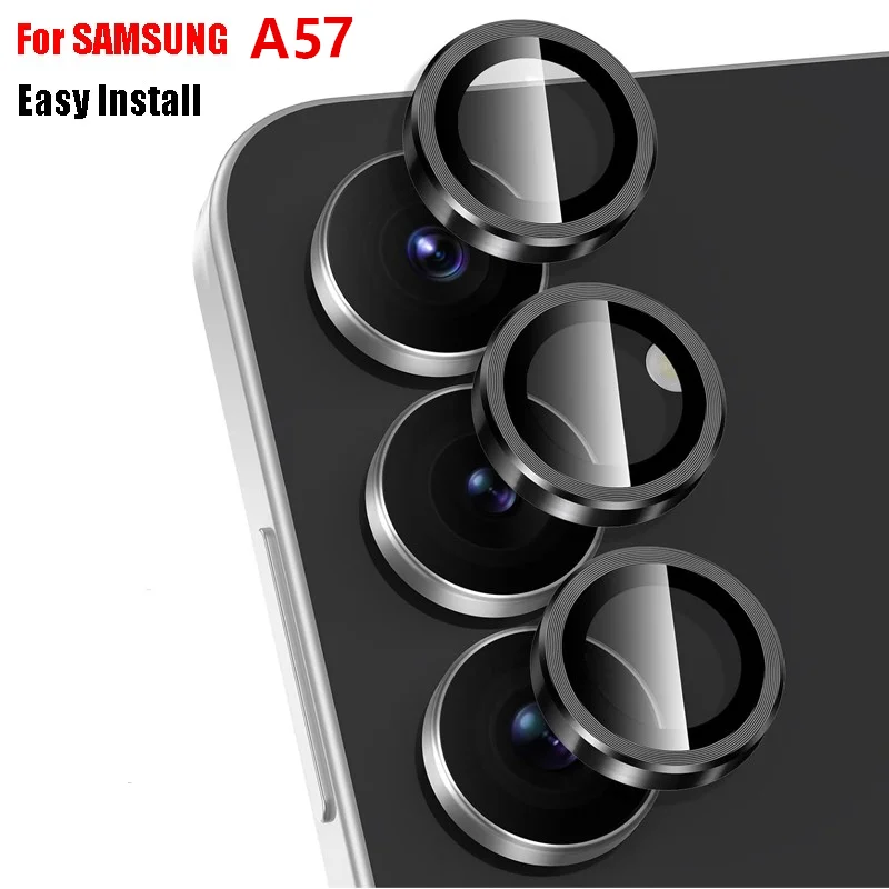 Tempered Glass Screen 9H - Metal Camera Lens Protector For Samsung