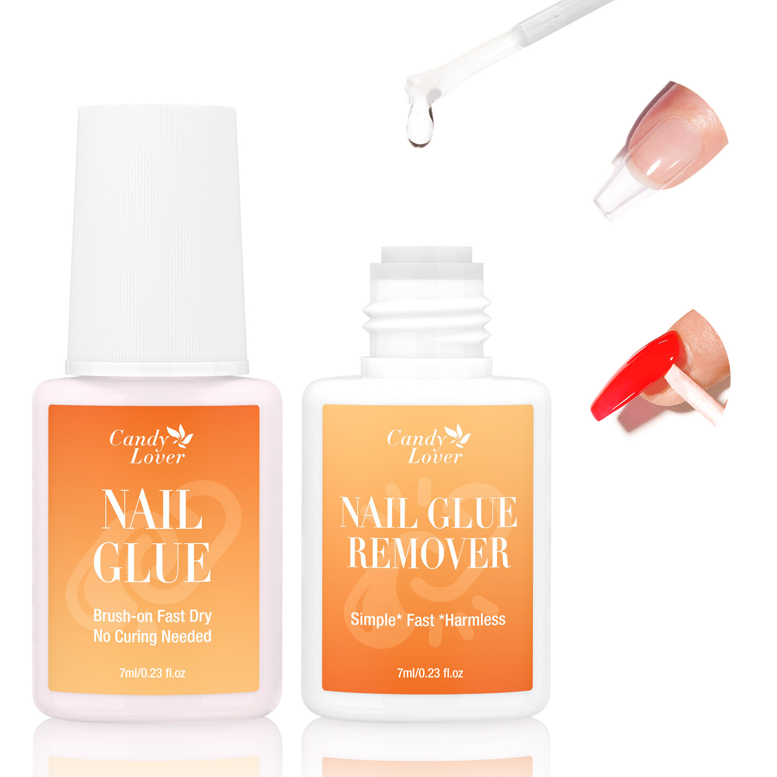 Liquid Uv Glue Kit - Super Strong Nail Glue Remover Kit