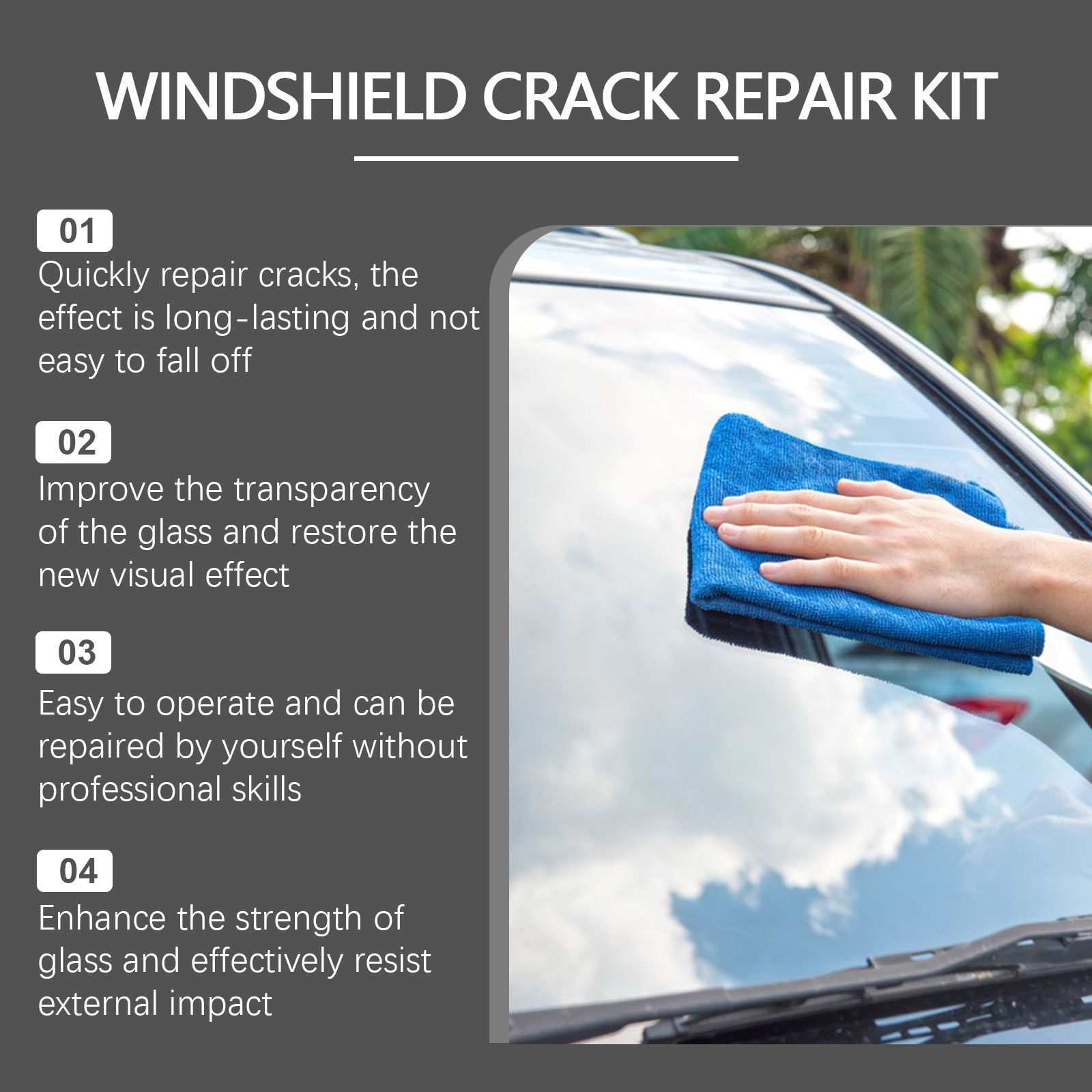 Car Windshield Crack Repair Re - Liquid Uv Glue Kit review and price