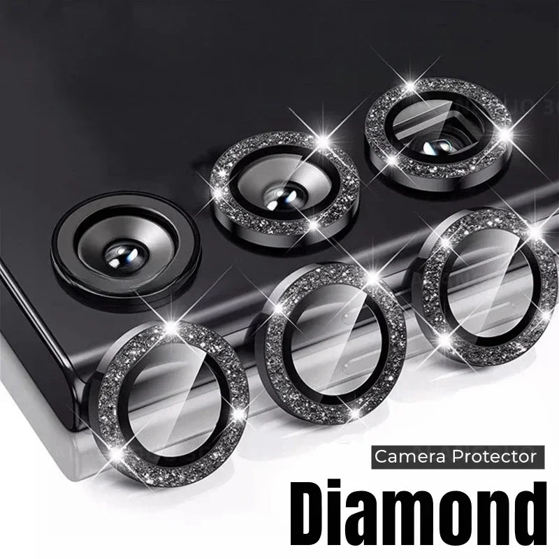 Shiny Diamond Metal Ring Camer - Tempered Glass Screen 9H review and price
