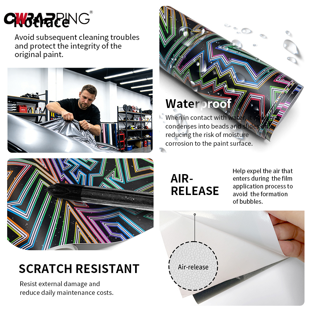 Rainbow Line Car Vinyl Wrap Ai - Full Cover Adhesive review and price