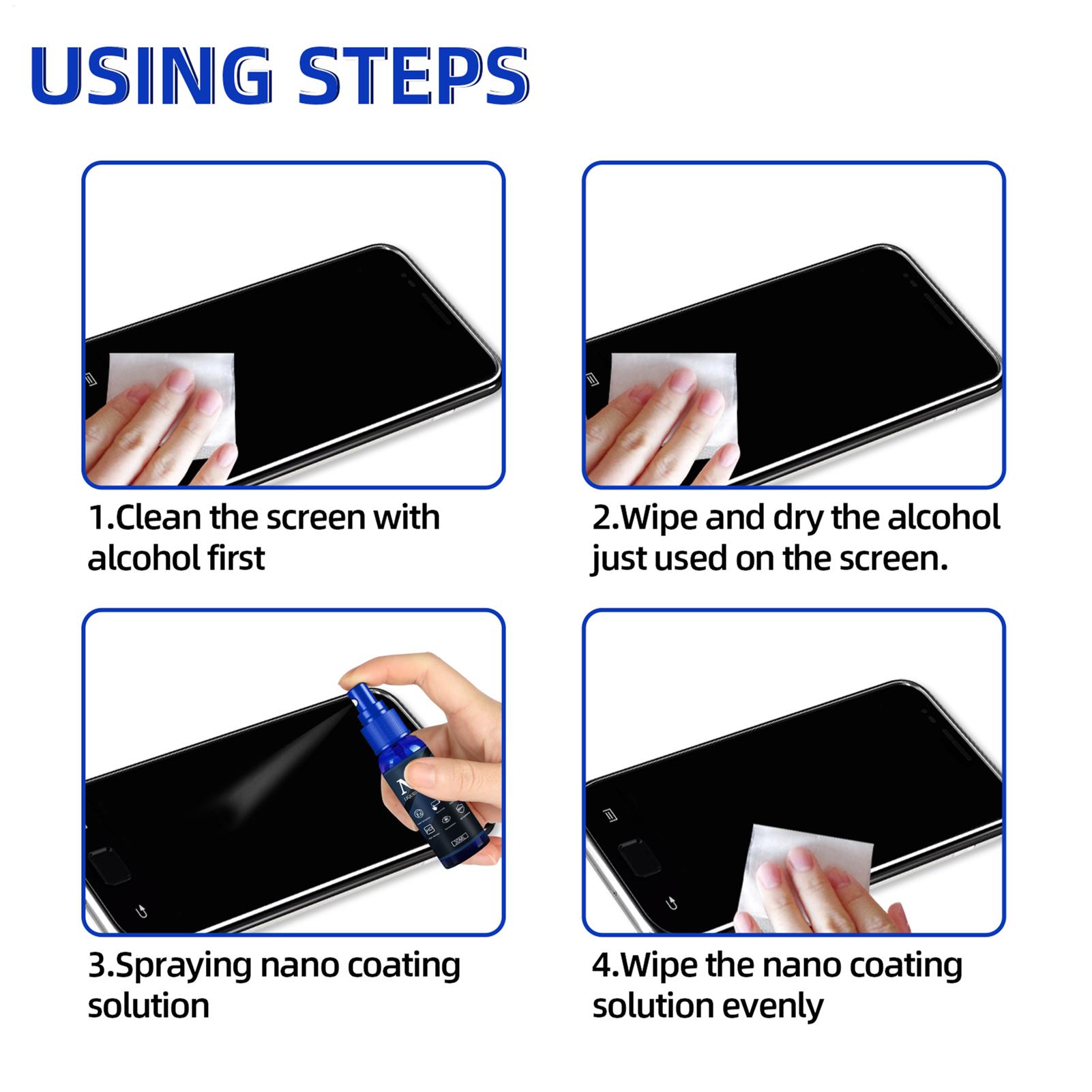 Screen Protector Spray Liquid  - Oleophobic Coating Spray review and price