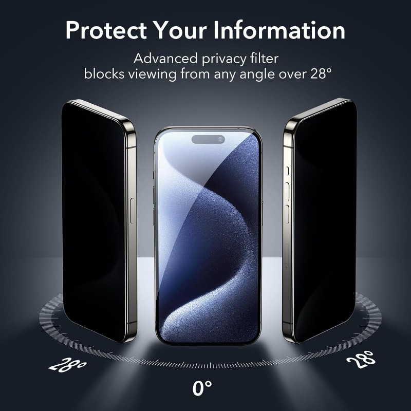 2-Pack Anti-Spy Tempered Glass - Privacy Filter 2Pack review and price
