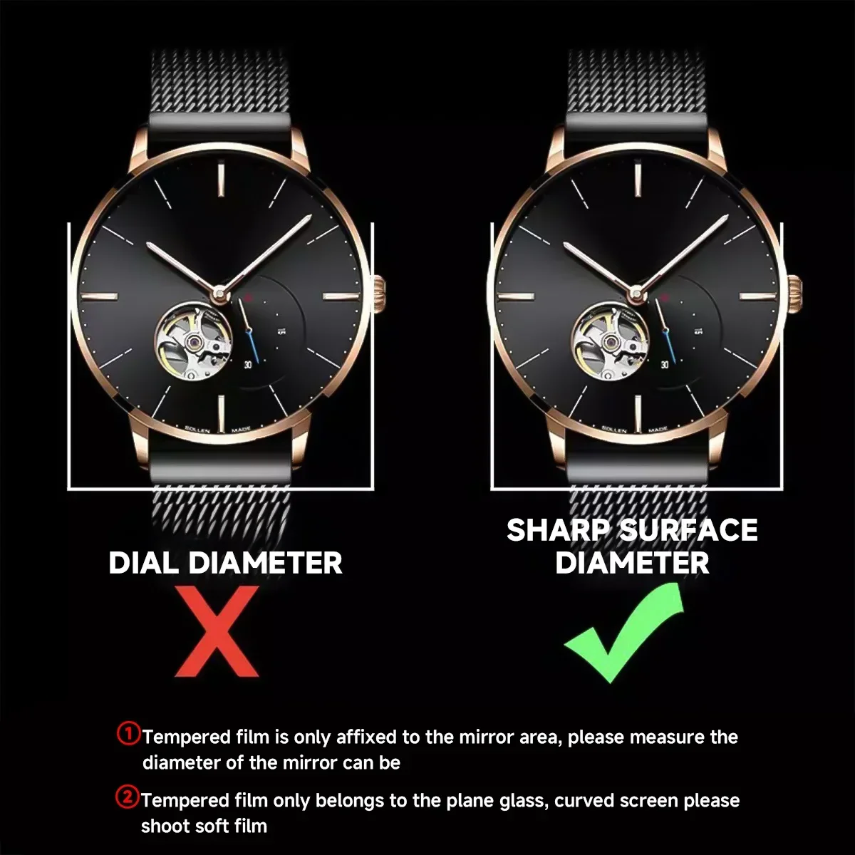 26-46mm Universal Tempered Gla - Smartwatch Screen Film review and price