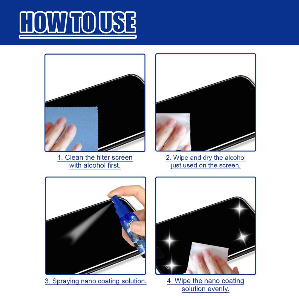 Liquid Screen Protector Spray  - Oleophobic Coating Spray review and price