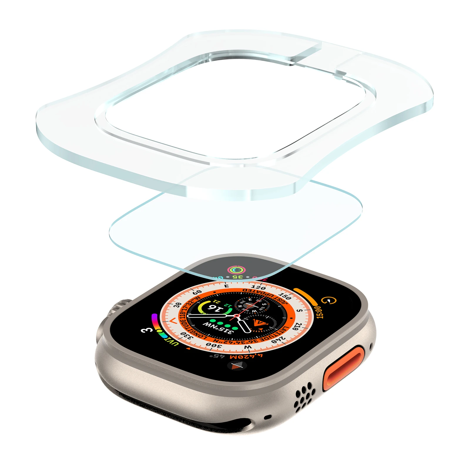 Tempered Glass for Apple Watch - Screen Alignment Tool review and price