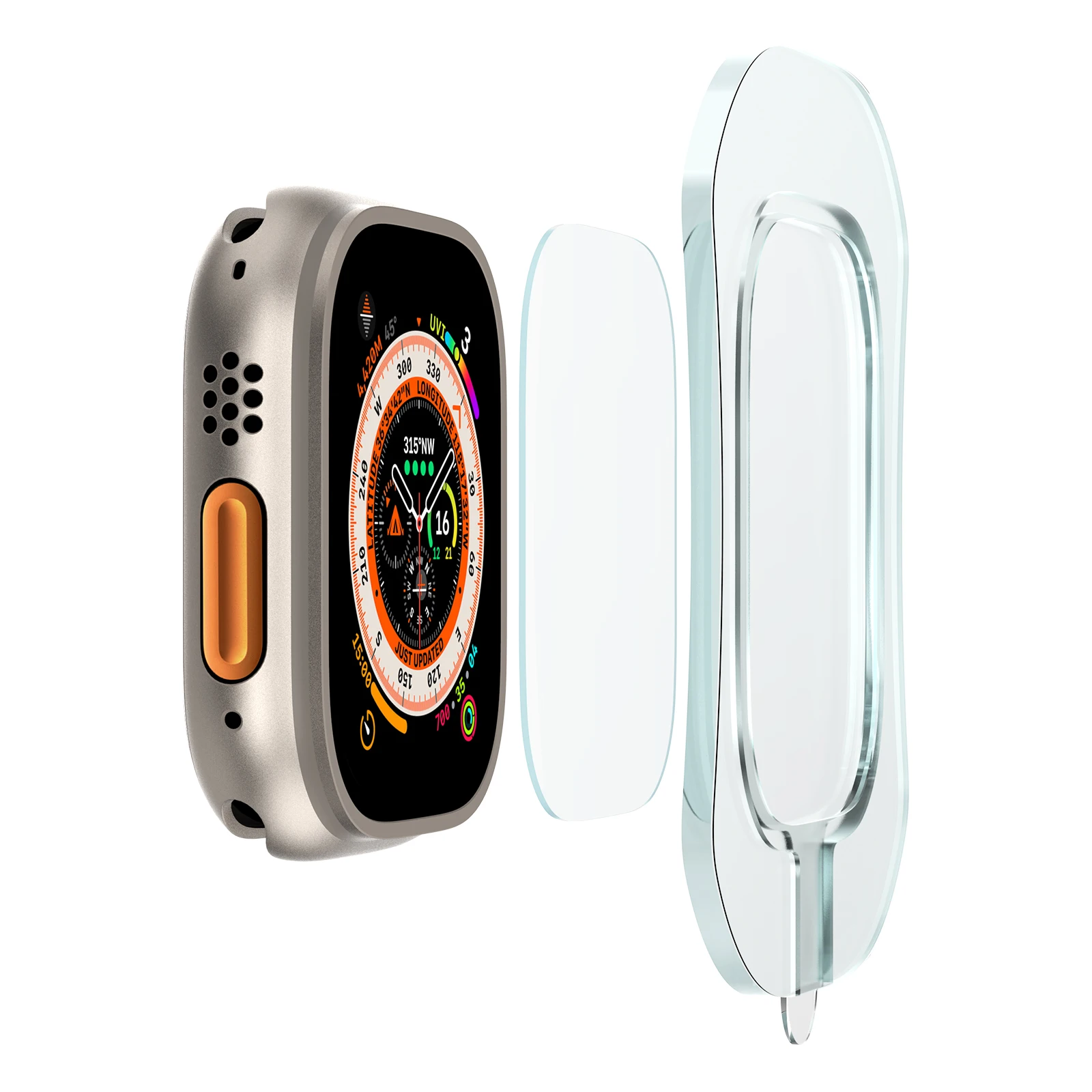 Tempered Glass for Apple Watch - Screen Alignment Tool review and price